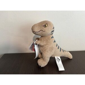 Jurassic World T-Rex Plush Kids Small Tan Striped Tyrannosaurus Rex Dinosaur
